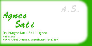 agnes sali business card